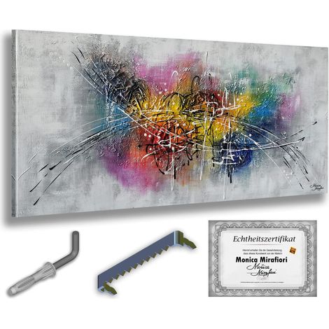 Monica Mirafiori  Dipinto a mano al 100%  Bolero 140x70cm  Dipinto dipinto a mano  Pittura acrilica  Quadro acrilico di grandi dimensioni  Arte moderna  Stampe artistiche (1/5)