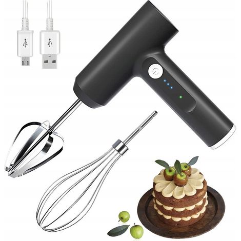 Frullatore a immersione USB senza fili, 3 velocità, frusta elettrica turbo