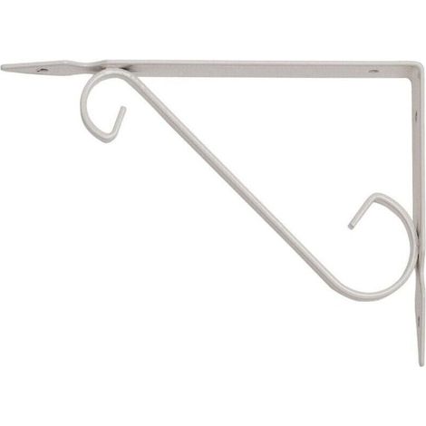 YMYNY Support d'étagère en fer forgé 14,5 x 11 cm Blanc -