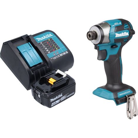 Llave de impacto sin cable Makita DTD 173 SM1 18 V 180 Nm 1/4" sin escobillas + 1x batería recargable 4,0 Ah + cargador