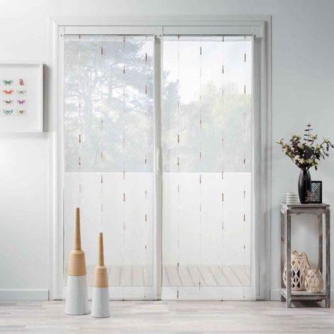 Paire de Voilages "Chenilla" 70x240cm Naturel (1/3)