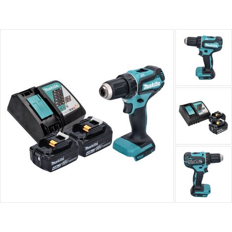 Makita DDF 485 RM Akku Bohrschrauber 18 V 50 Nm Brushless + 2x Akku 4,0 Ah + Ladegerät