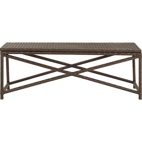 Maison Exclusive - Panchina da Giardino 120 cm in Polyrattan Marrone (1/5)