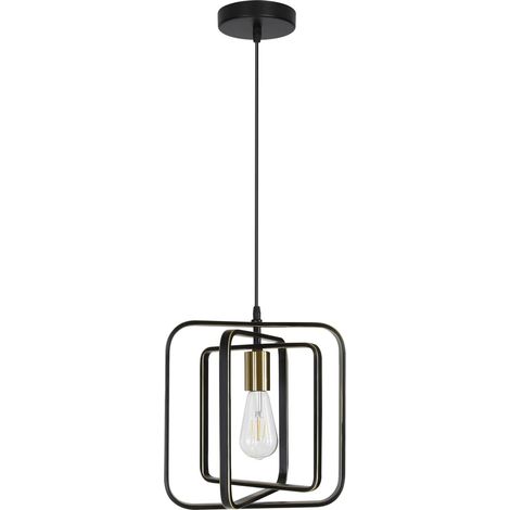 GBLY Pendelleuchte Industrielle – Moderne Hängelampe aus Metall im Landhausstil, schwarzes Licht, Kücheninsel für Esszimmer, Wohnzimmer, Eingangsbereich, Flur