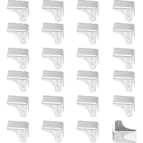 24 Shelf Brackets for Indoor Storage Cabinet Removable Metal Shelf Support Clips for Heavy Duty Closets (1/3)