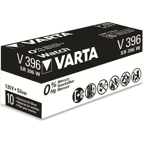 396 VARTA Silber-Oxid-Uhrenbatterie SR726W (1/2)