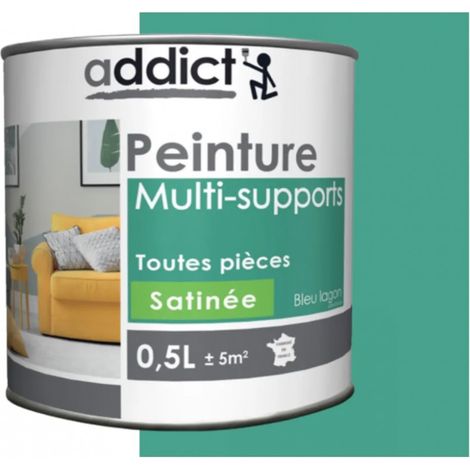 Acrylfarbe für viele Zwecke, Lagunenblau Satin, 0,5 Liter