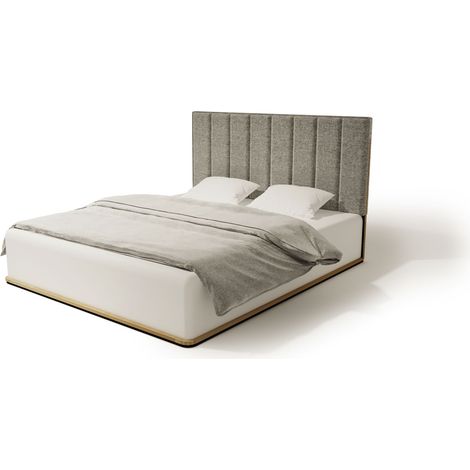 LETTO IMBOTTITO UNIKO 140x200 SOLIK ROVERE NATURALE
