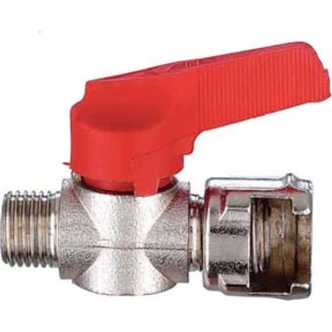 Rubinetto in linea filettato maschio con dado fresato - attacco 3/8"m art.air 12 5 pezzi Ani