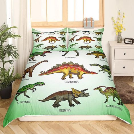 Bettwäsche Set 135x200cm mit Dinosaurier-Motiv für Kinder & Jugendliche