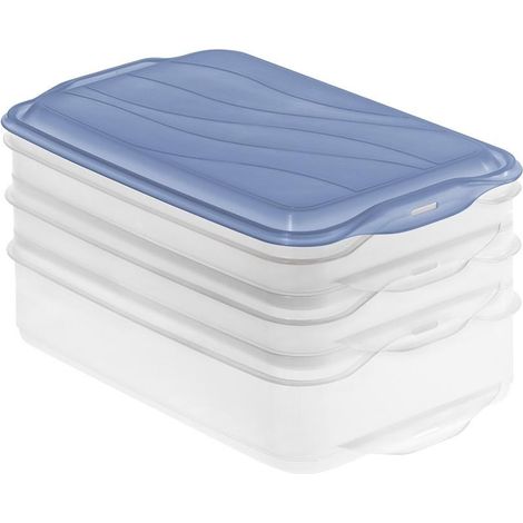 Rotho caja de embutidos 3 bolsillos azul (1/3)