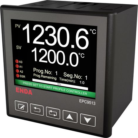 Enda EPC9513-230 PID Universalregler B, E, J, K, L, N, R, S, T, U, Pt100, NTC Relais 2 A, SSR (B x