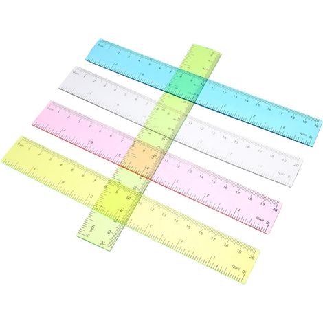 Règle en plastique DOITOOL 20 cm, lot de 5, outil mesure et (1/5)