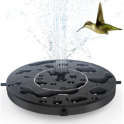 Bomba de agua solar flotante para fuente de pájaros, jardín, estanque, piscina, uso exterior (1W)