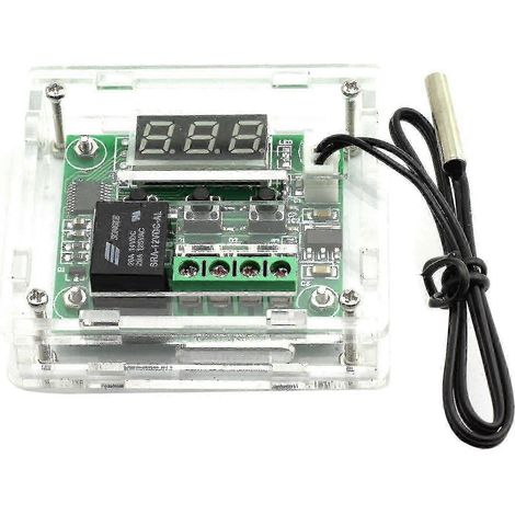 Thermostat W1209 12 V CC avec affichage LED numérique Hy (1/5)