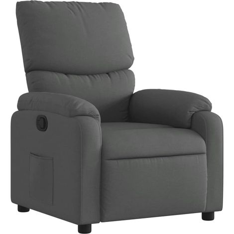 Maison Exclusive - Sillón reclinable de tela gris oscuro