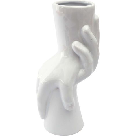 Vase en dolomite Main 24 cm