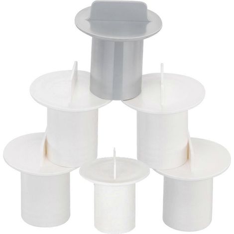 Set mit 6 Ersatzstopfen für 3-1/2-Zoll-Badewannenfilterschläuche. Ersatzteile für Badewannenfilter. (1/5)