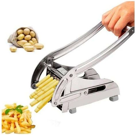 Accessoire de rangement pour cuisineCoupe-frites professionnel en acier inoxydable pour pommes de terre et légumes pour usage domestique et commercial (1/4)