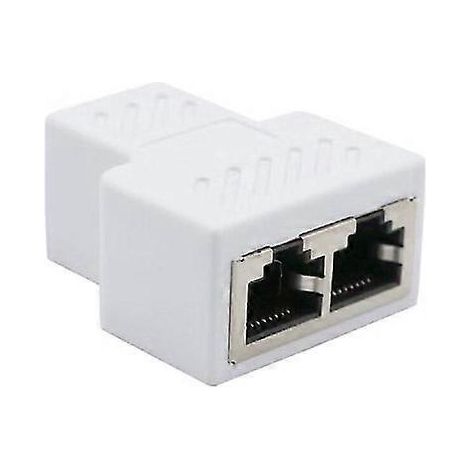 Adaptateur de câble réseau Ethernet Cat6 RJ45 8P8C vers double répartiteur RJ45 (1 pièce), pour réseau LAN (1/3)