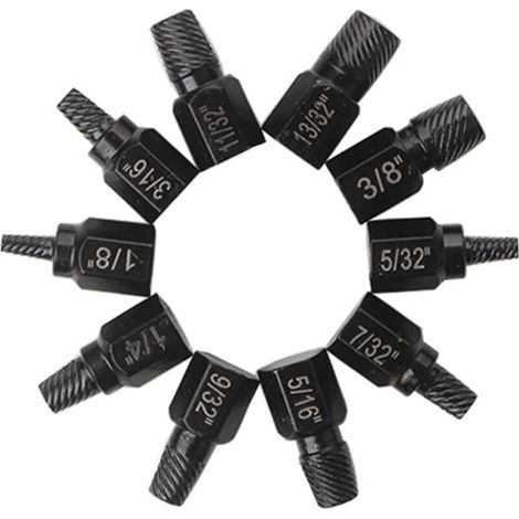 Extracteur de vis Torx 10 pièces, outil de retrait de boulons et d'écrous, jeu d'extracteurs de boulons ronds – Tête solide (1/5)