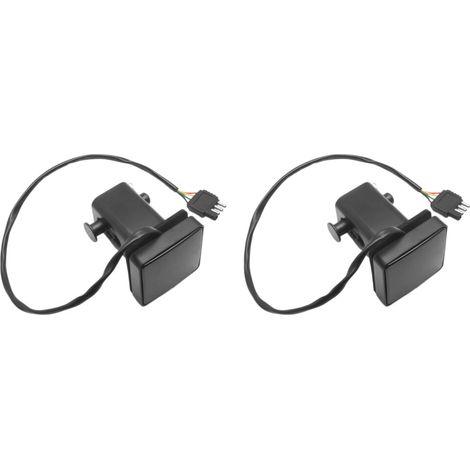 Adatto per coperture per gancio di traino in due pezzi da 2 pollici fumé con 15 LED per luci di stop/luci diurne, compatibile con rimorchi e veicoli da trasporto con pin da 12V.