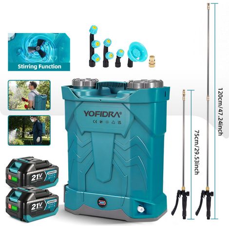 Pulvérisateur electrique a dos 20L ,80psi pulverisateur batterie,avec Lance Télescopique, 5 buses et deux batteries 4.0Ah,pour jardin/toiture/arbres fruitiers (1/5)