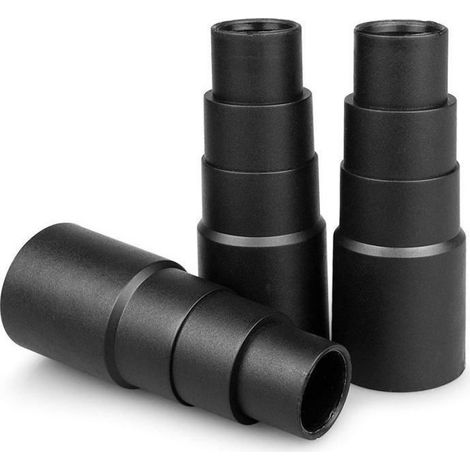 Adaptateur Aspirateur - PVC Noir - Diamètre Réglable 20 À 35 mm - Longueur 100 mm - Pour Tuyaux Aspirateur Universel - Lot De 3 (1/5)