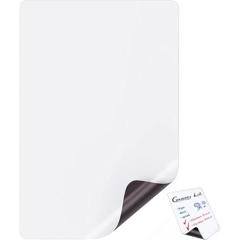 White Memo Board Fridge Self-adhesive Whiteboard Sheet Magnetic Kitchen Whiteboard Sheet Meal Planner for Taking Notes,Meal Planning,Home,Kitchen,Office,A4 (1/5)
