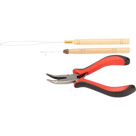Kit d'anneaux en silicone pour extensions de cheveux avec crochet et accessoires de coiffure - 5200 pièces (1/5)