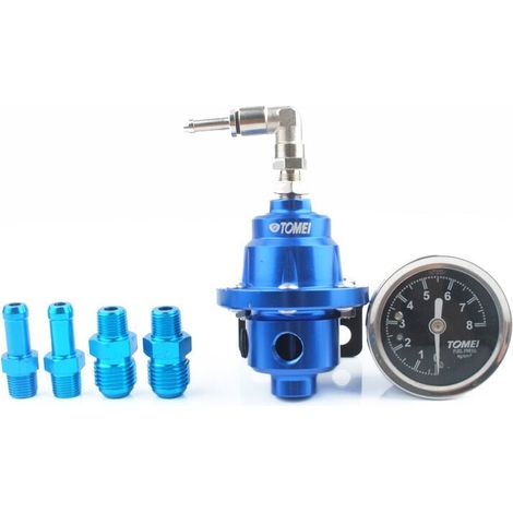 Régulateur de Pression de Carburant Voiture Universelle en Aluminium 160psi Réglable 1: 1 Kit Jauge d'huile de Régulateur de Pression de Carburan (1/5)