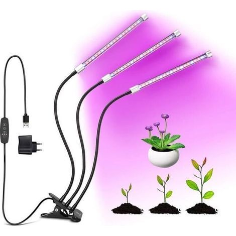 pair Wolka Lampe de Plante, Lampe de Croissance Lampe Horticole à Trois Têtes Parfait pour Plantes,Fleurs etc. (1/4)