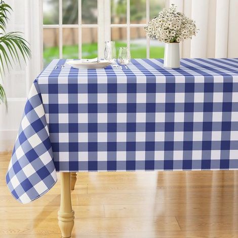 Mantel rectangular de 138 x 178 cm, de vinilo impermeable, lavable y a cuadros, ideal para picnics en interiores y exteriores - Estilo 12 (1/5)