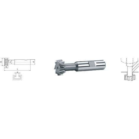 Fresa a T con inserto HSS Co5 DIN 851