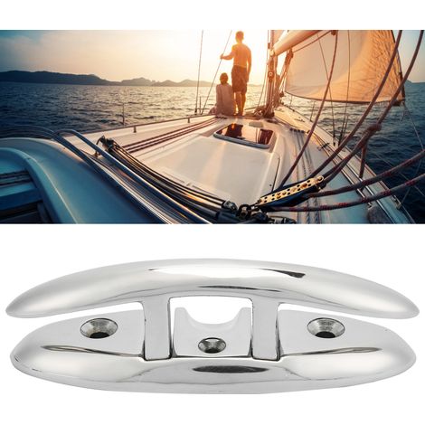Taquet d'amarrage rabattable en acier inoxydable 316 anti-corrosion pour bateau et yacht (15 cm)