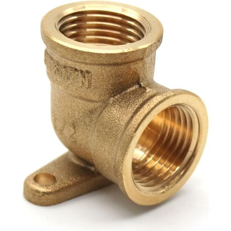 Applique Murale Robinet Coude Double Femelle 90° Taille 15x21 mm Raccord en Laiton Raccord Plomberie pour Tuyau Reservoir Eau de Pluie Pompe Vide Cave Robinet Exterieur... (1/5)