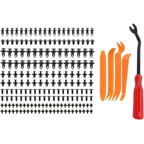 Rivets plastiques pour automobile – Lot de 190 fixations universelles pour panneaux et garnitures de portière – Compatible tous modèles (1/5)