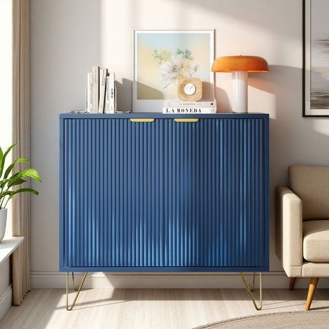 Buffet - TANANT - Moderner Buffet - 2 Türen - Blau - 80x40x78 cm