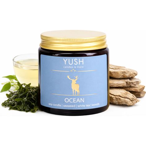 Ocean - vela de soja perfumada con notas marinas - yush - 120 ml (1/5)