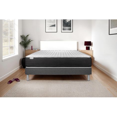 Ensemble matelas sommier VITALMEMO ONE 140 x 200 - Couleur: Gris (1/5)