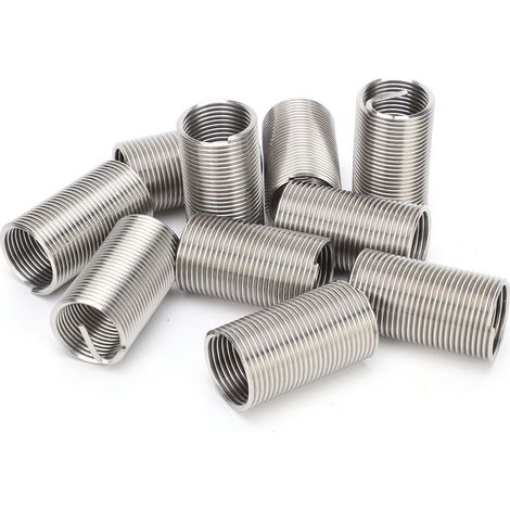 10 Stück Gewindeeinsätze, Reduziermuttern-Reparaturwerkzeug, Edelstahl-Drahtbefestigungselement M16x1,53D (1/5)