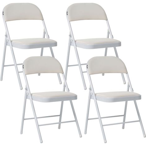 Klappstuhl 4er Set SHASTA Metall Weiß (1/5)