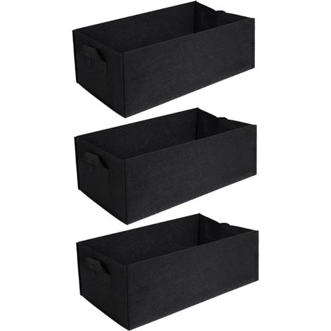 Lot de 3 grands sacs de plantation noirs (60 x 30 x 20 cm) pour culture en gallons (1/5)