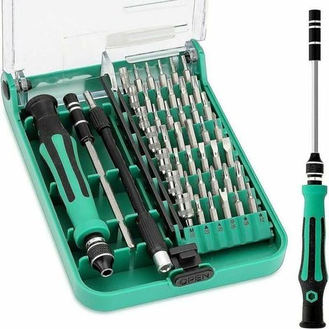 Kit de tournevis de précision - LARGEIGHT - 45 en 1 - Magnétique - Outil de réparation - Couleurs multiples (1/4)