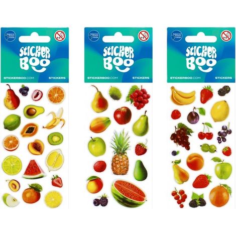 Pegatinas de frutas BOO de Sricker (2 unidades)