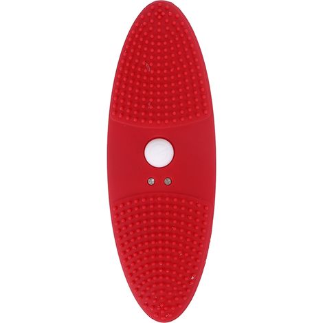 Tragbarer, per USB aufladbarer Ultraschallreiniger (mit integriertem Akku), Rot – Peeling-Hautschrubber – Multifunktionaler Reiniger für Obst, Gemüse und maschinenwaschbare Kleidung