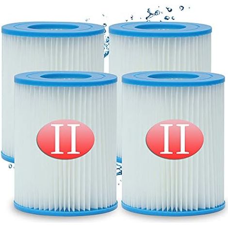 Filterkartusche Typ II für Bestway Poolpumpe, Ersatzfilterkartusche für Bestway 58094, Kapazität: 2006/3028 l/h (4 Stück) (1/5)