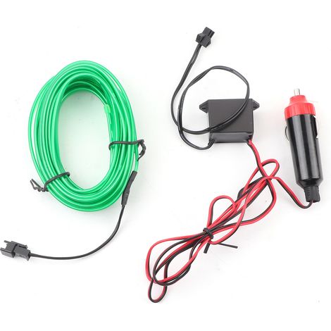 Ruban lumineux décoratif voiture intérieur LED EL froid auto 4 mètres vert (1/5)