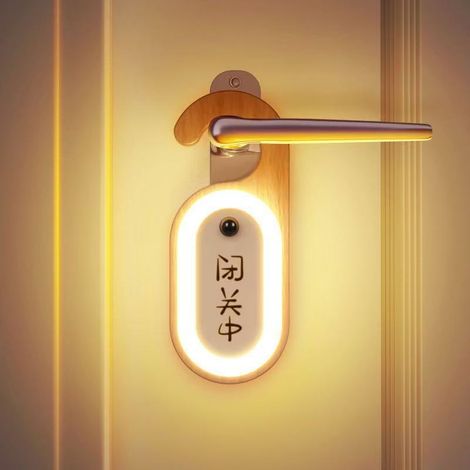 Great Creative Wooden Wireless Smart Home Portable Night Light with Built-in Battery - Great Message Light