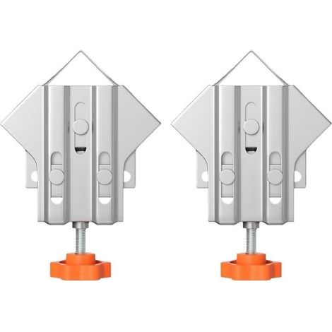 Lot de 2 pinces compactes à 90 degrés pour un rangement facile et un maximum d'utilité dans les ateliers (fermés) (1/5)